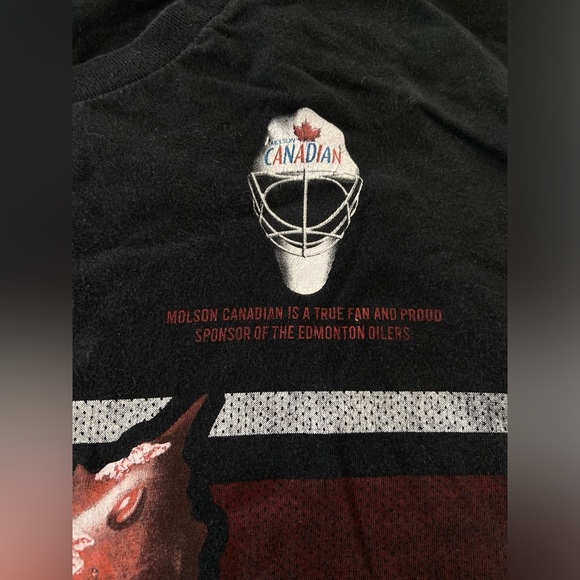 Vintage molson Canadian oilers tee size L/XL - Picture 3 of 4